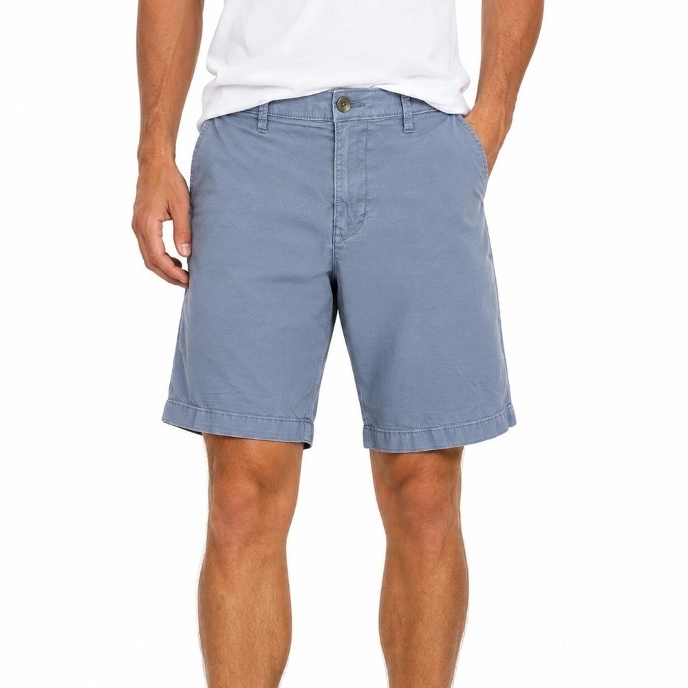 Original Penguin Mens Blue Chino Shorts Stretch Cotton Flat Front | Size 33